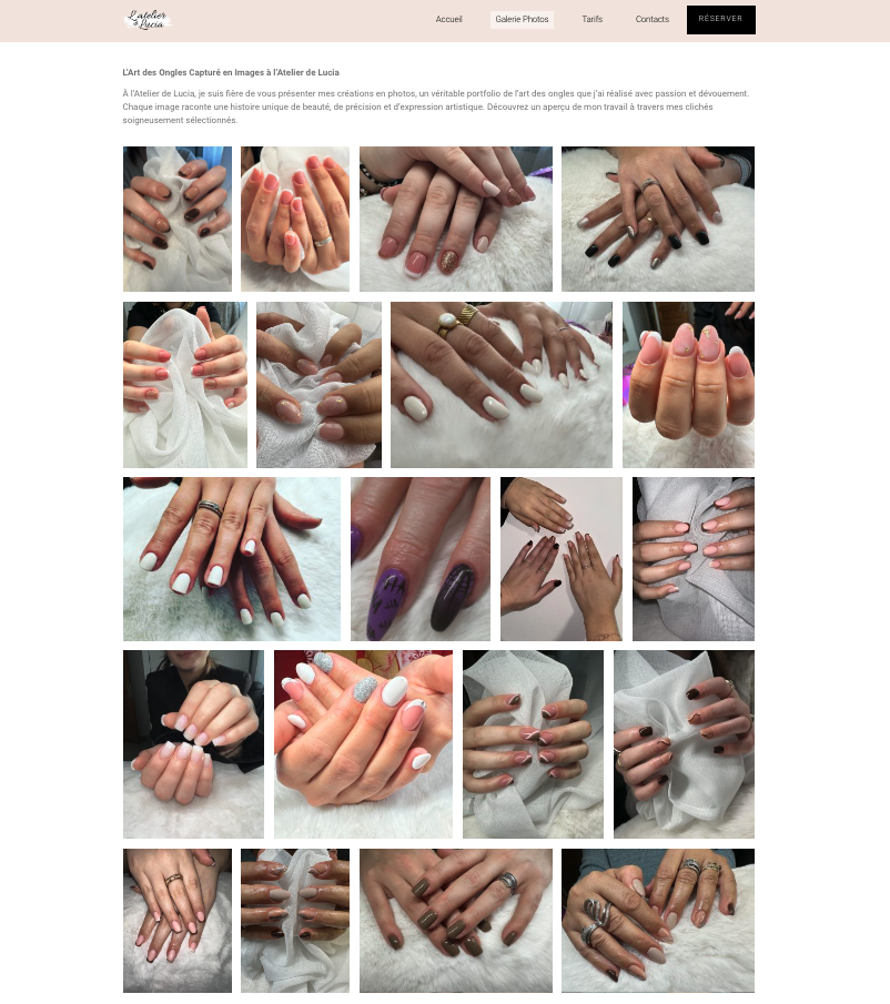 Site Web : L'atelier de Lucia